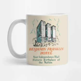 Vintage Ben Franklin Hotel Philadelphia Mug